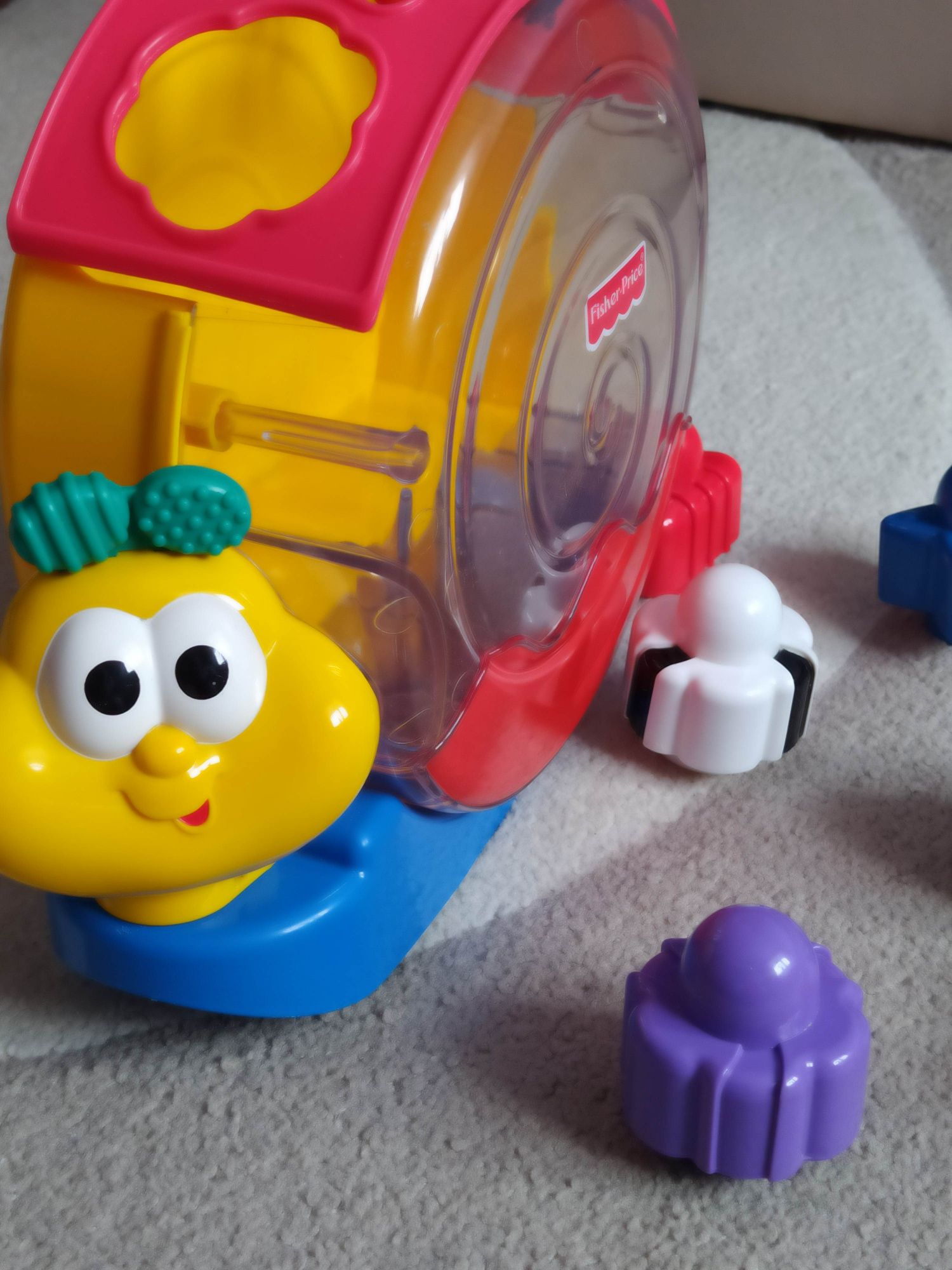 WYSYŁKA 1 zł Fisher Price Ślimak Smakosz klocków dla niemowlaka 6m+