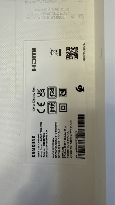 Монітор LED Samsung Odyssey Neo G7 43”