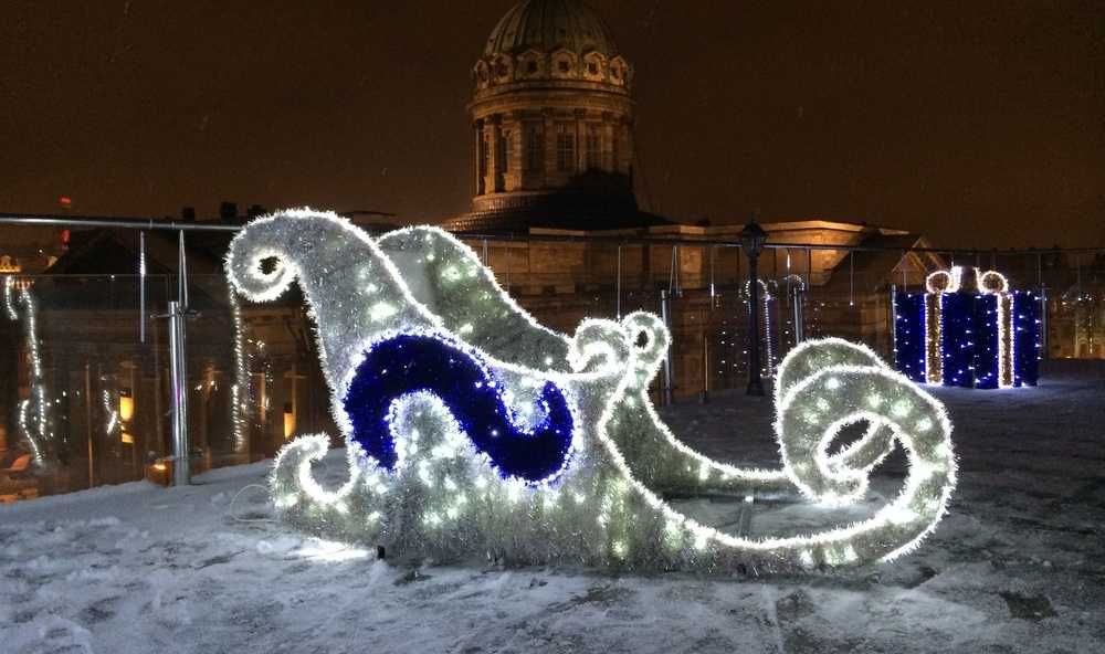 бесплатный дизайн проект!Украшение гирляндами, Новогодняя иллюминация!