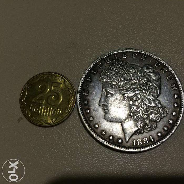 Монета One Morgan Dollar 1884