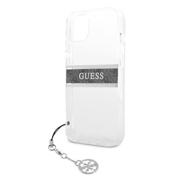 Etui Guess iPhone 13 Mini 5,4" Transparent Grey Strap Charm