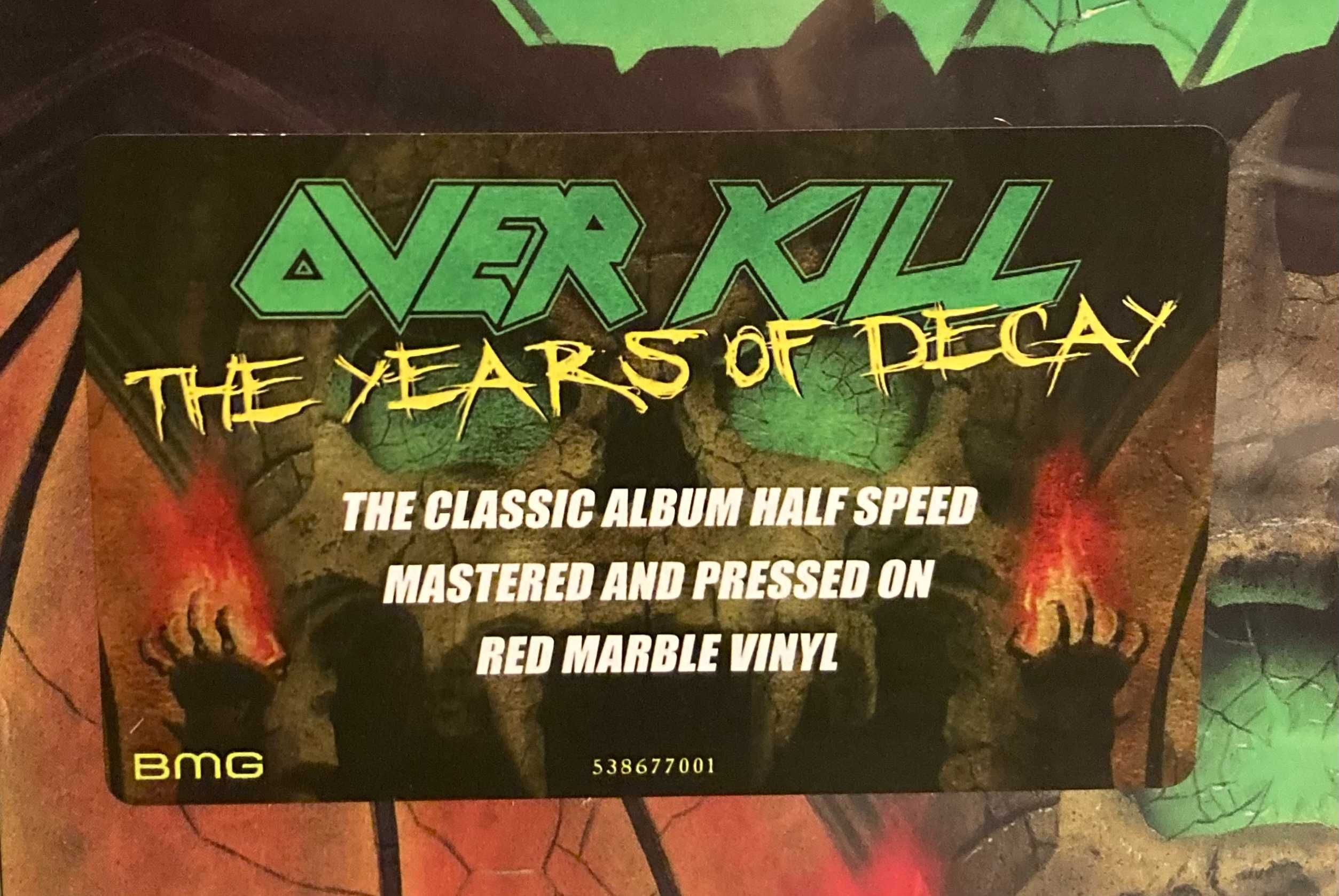 Overkill - The Years of Decay LP (Red Marble)
