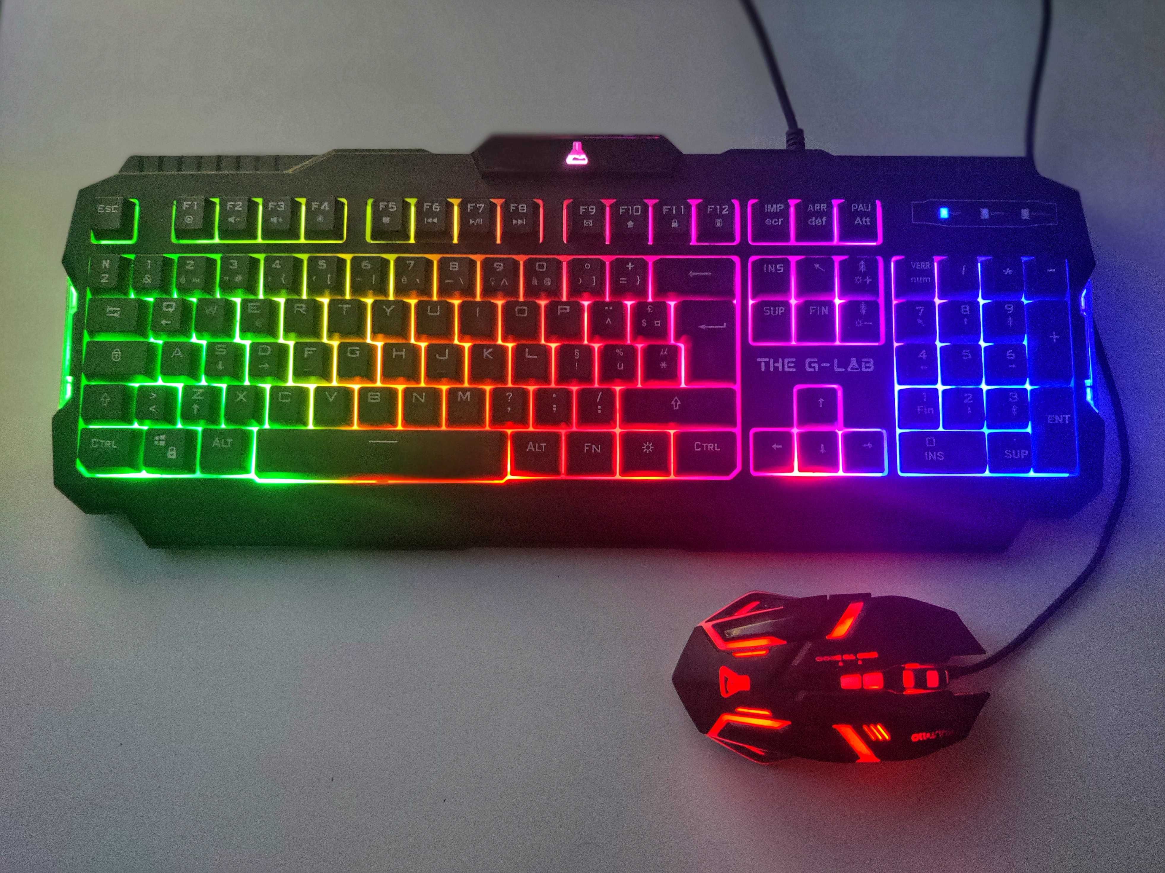 Klawiatura gamingowa G-Lab RGB zestaw {klaw+mysz+słuch}  Super Prezent