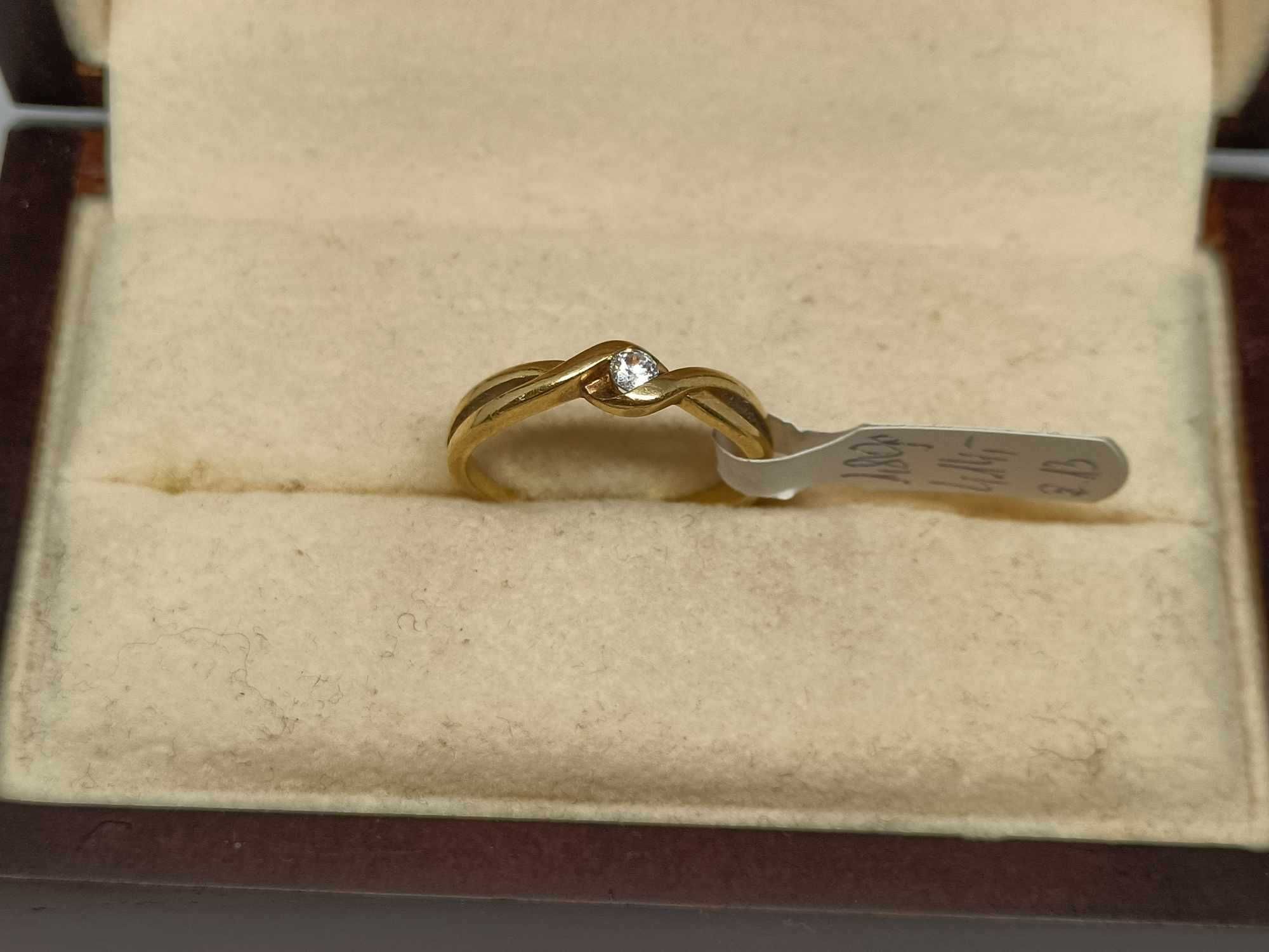 Złoty pierścionek, złoto 14 kt, 1,80 g, r.13, Tarnów słoneczna 56c