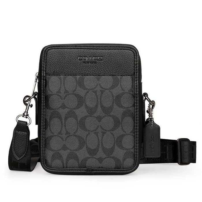 Сумка Coach через плечо, мессенджер Коуч бананка барсетка, слинг сумка