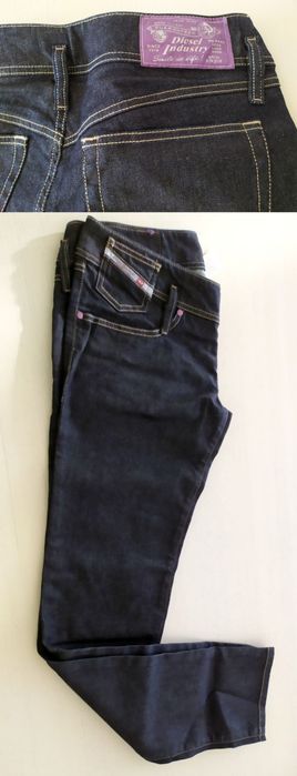 DIESEL Женские черные джинсы скини Дизель плотные джинсы итальянские