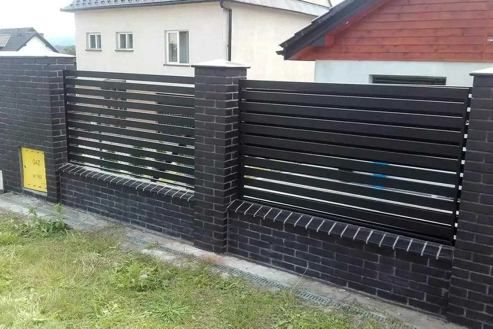 Ogrodzenie panelowe, palisadowe, modułowe - brama przesuwna Wadowice