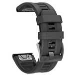 Czarny głaki nowy pasek do zegarka Garmin QuickFit 26mm Garmin Fenix 8