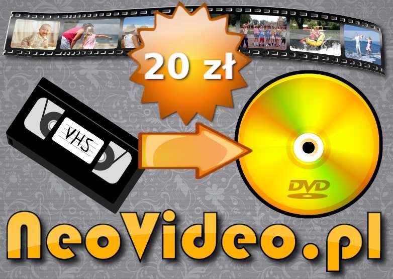 Przegrywanie VHS na DVD, pendrive Katowice - tylko 20 zł za kasetę