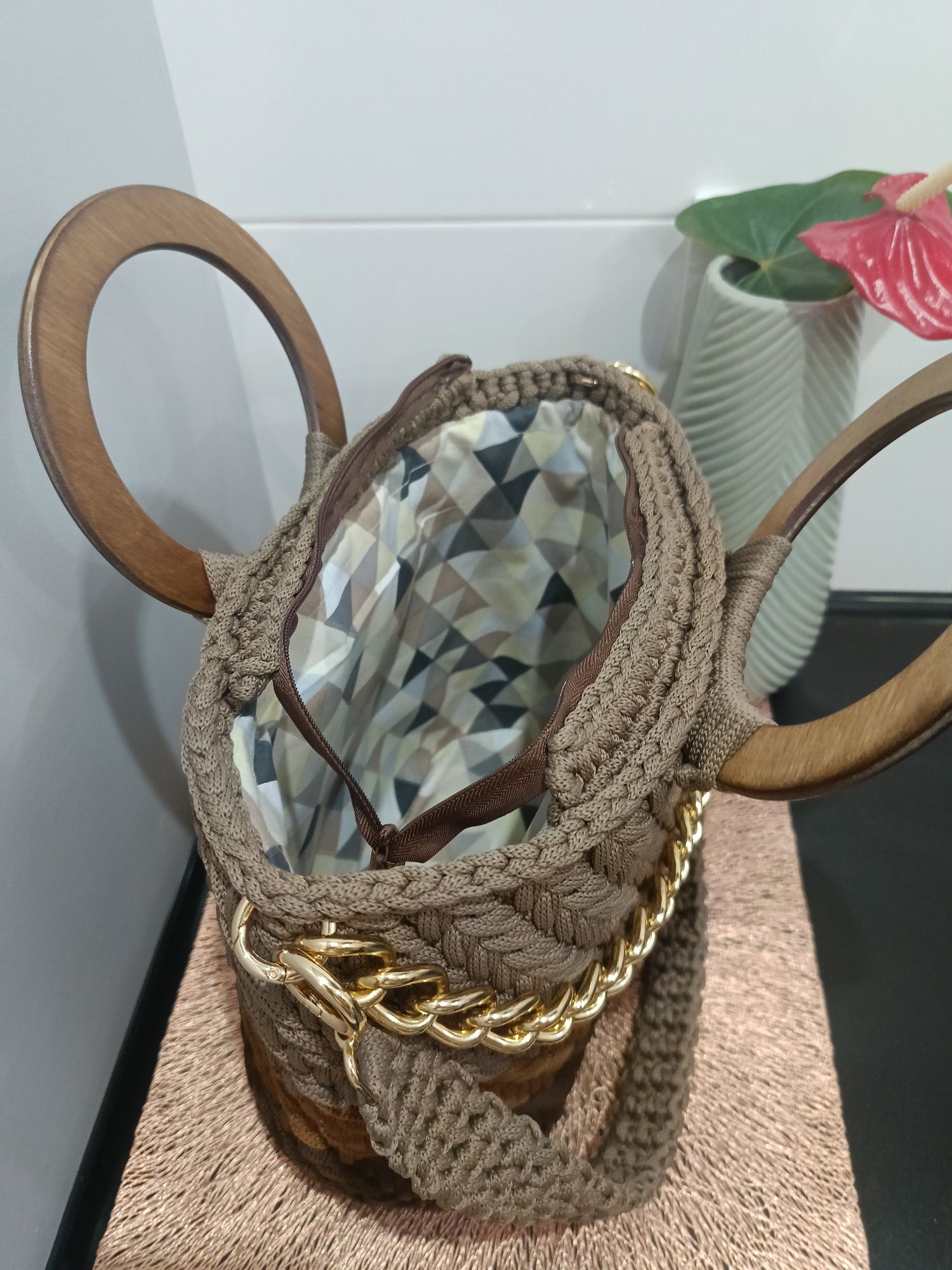 Torebka Handmade typu koszyk