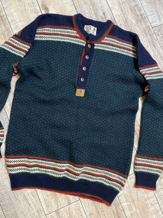 Janus Norwegia Ciepły wełniany sweter męski  XL