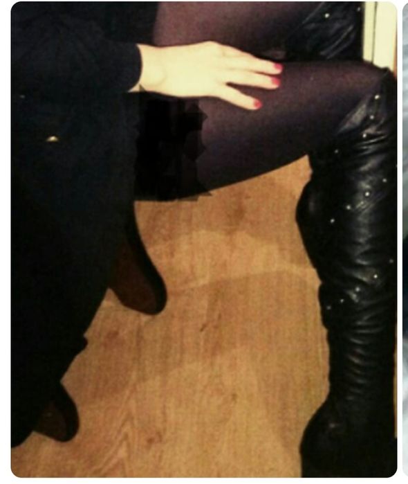 Ботфорди  шкіра , чоботи , чулки,,високі