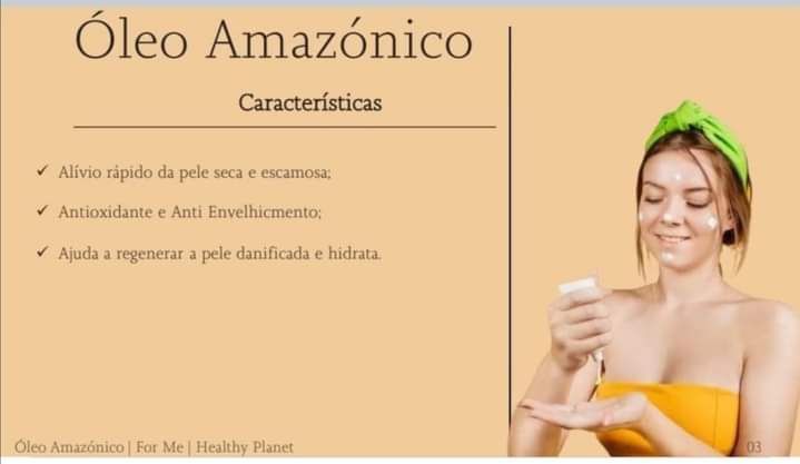 Óleo amazónico Healthy Planet produtos naturais