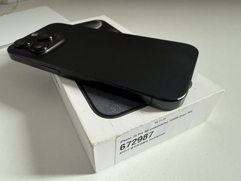 iPhone 15 Pro 128gb Titanium Black Oryginlana Bateria 95%