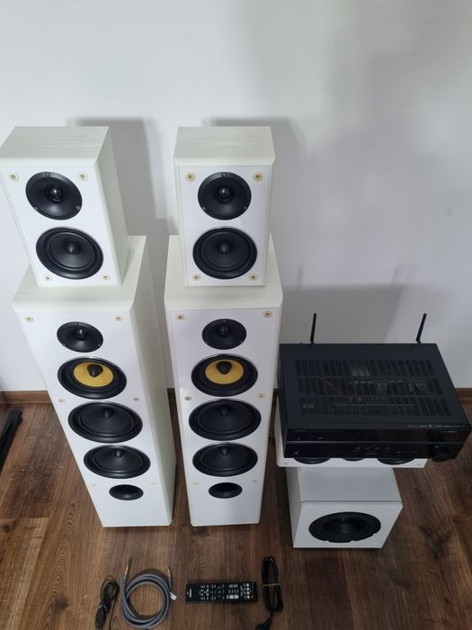 Kino domowe 5.1 Yamaha RX-V485 + Taga TAV 606 V.3 + TSW-60 V.3