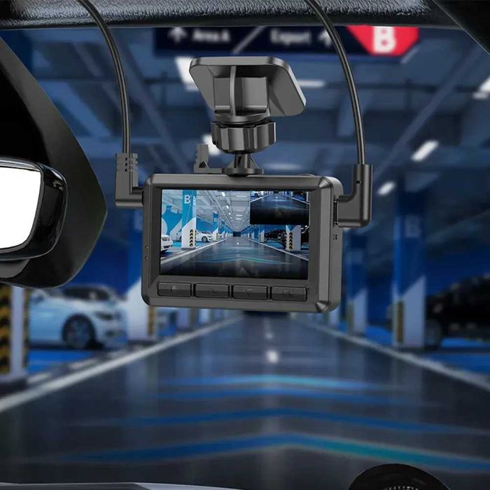 Автомобільний відеореєстратор HOCO DV3FullHD дисплей,камера зад.виду