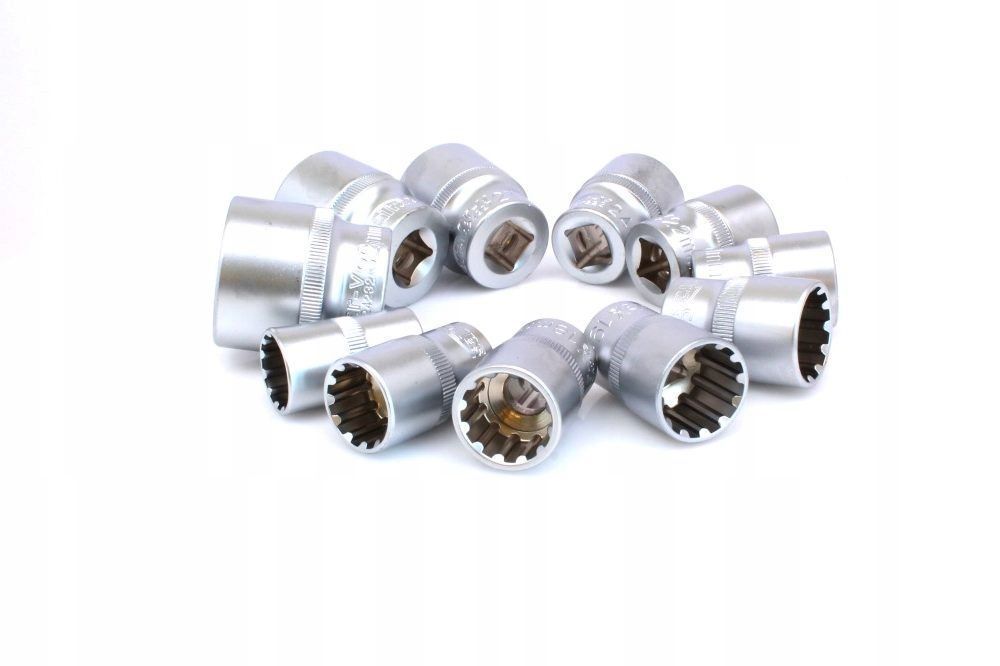 Zestaw Nasadek Nasadki Spline Nasadka 1/2 Cala 8-32Mm 12-Kątnych 12 Ką