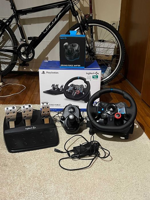 Logitech G29(Volante e pedais) + Shifter - Como Novo