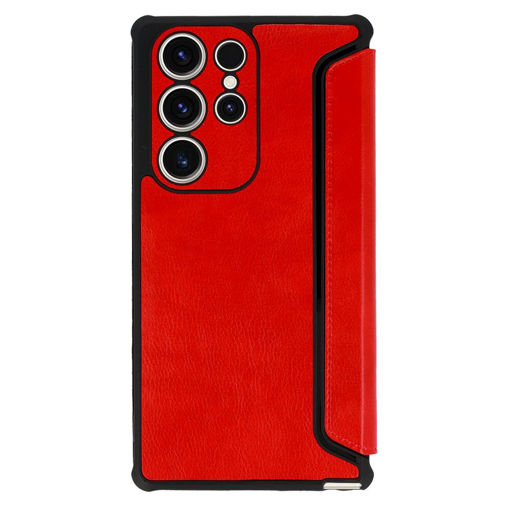 Kabura Razor Leather Book Do Samsung Galaxy S23 Plus Czerwona