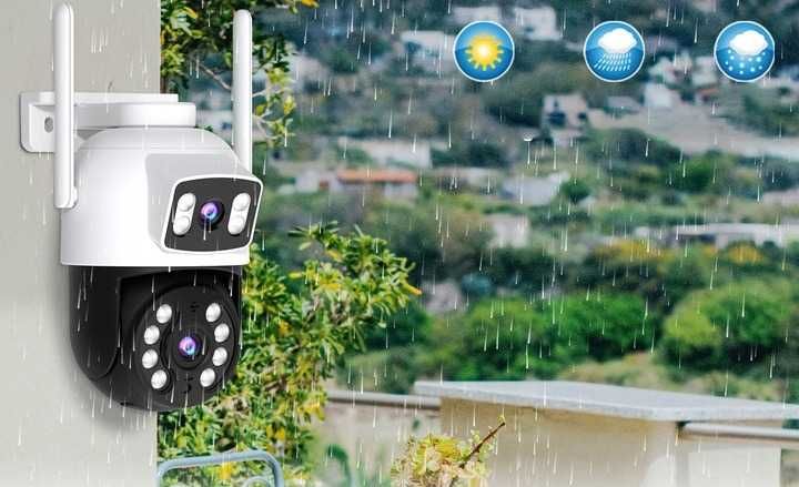 PODWÓJNA Kamera obrotowa 6MP dwa obiektywy IR wodoodporna IP65 ICSEE