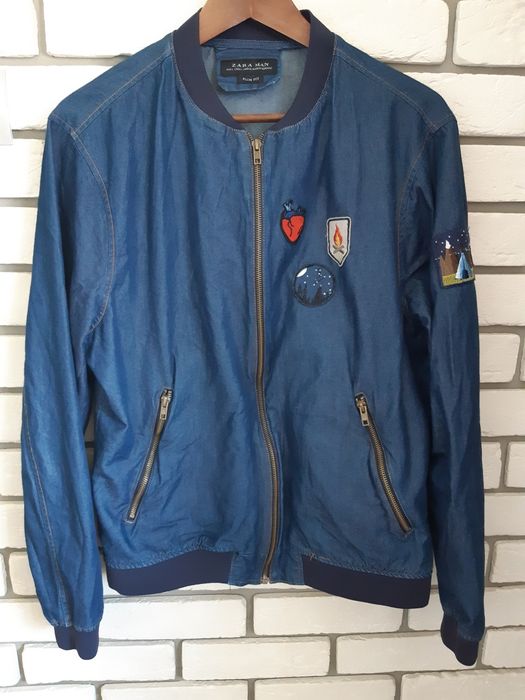 Bomberka  jeansowa granatowa Zara roz. L