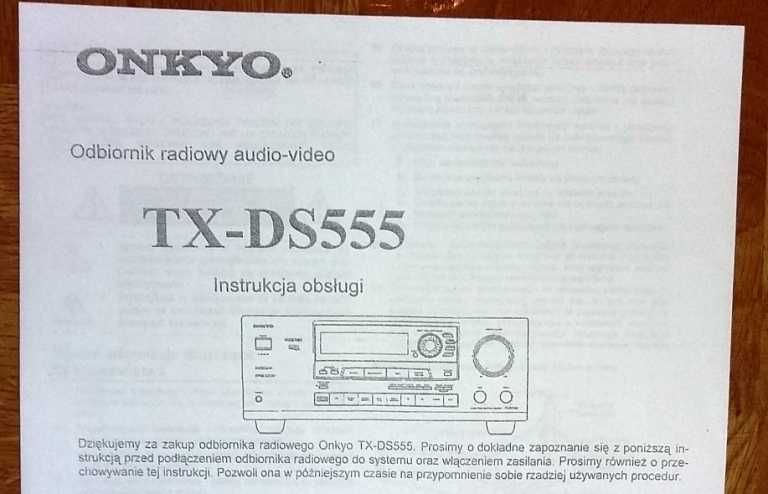 ONKYO TX-DS555 z pilotem RC-374M instrukcja obsługi PL