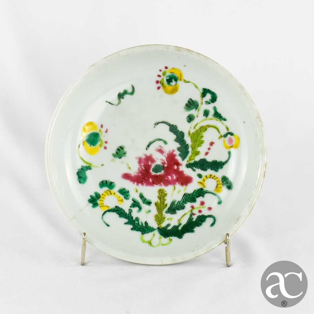 Prato em Porcelana da China, dinastia Qing, Família Verde, Séc. XIX