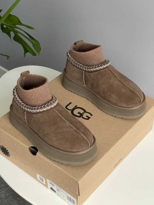 Женские сапоги UGG Tasman Platform Sock 36-41 Тапочки! Натур Замша!