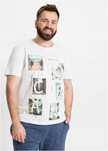 B.P.C t-shirt męski biały z nadrukiem XL.