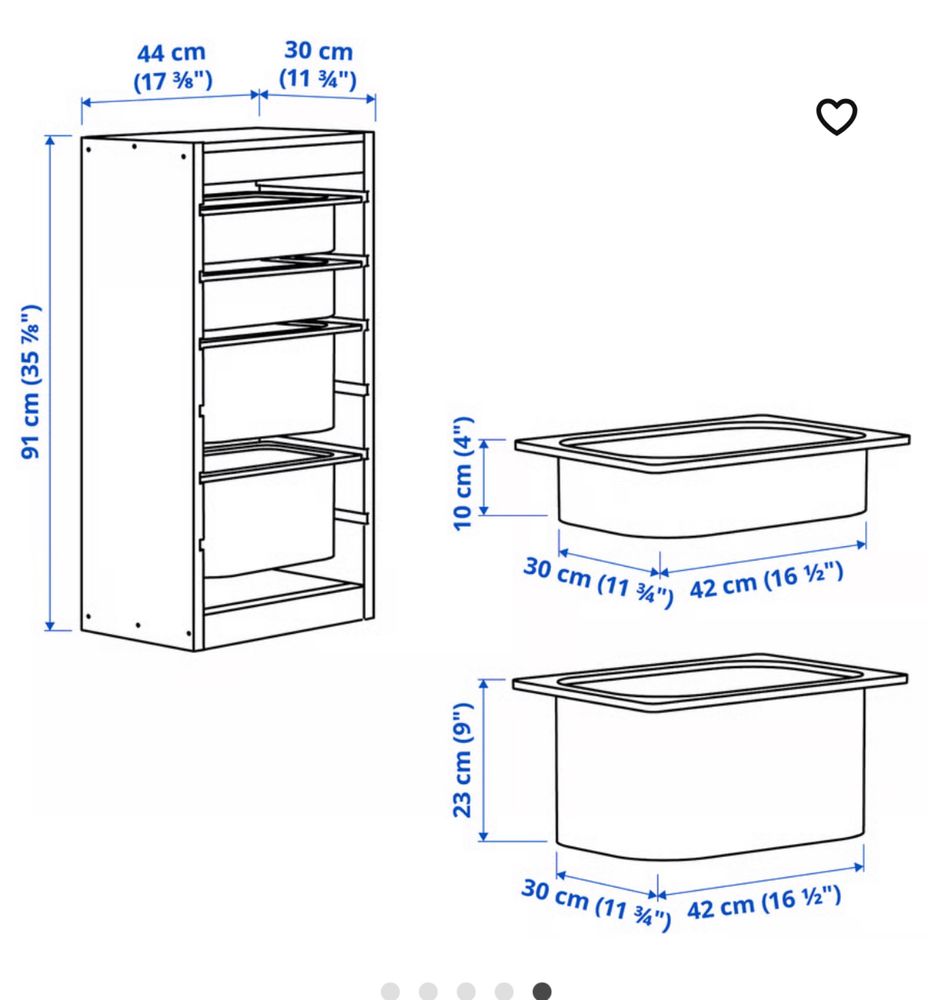 TROFAST Regał z pojemnikami Ikea