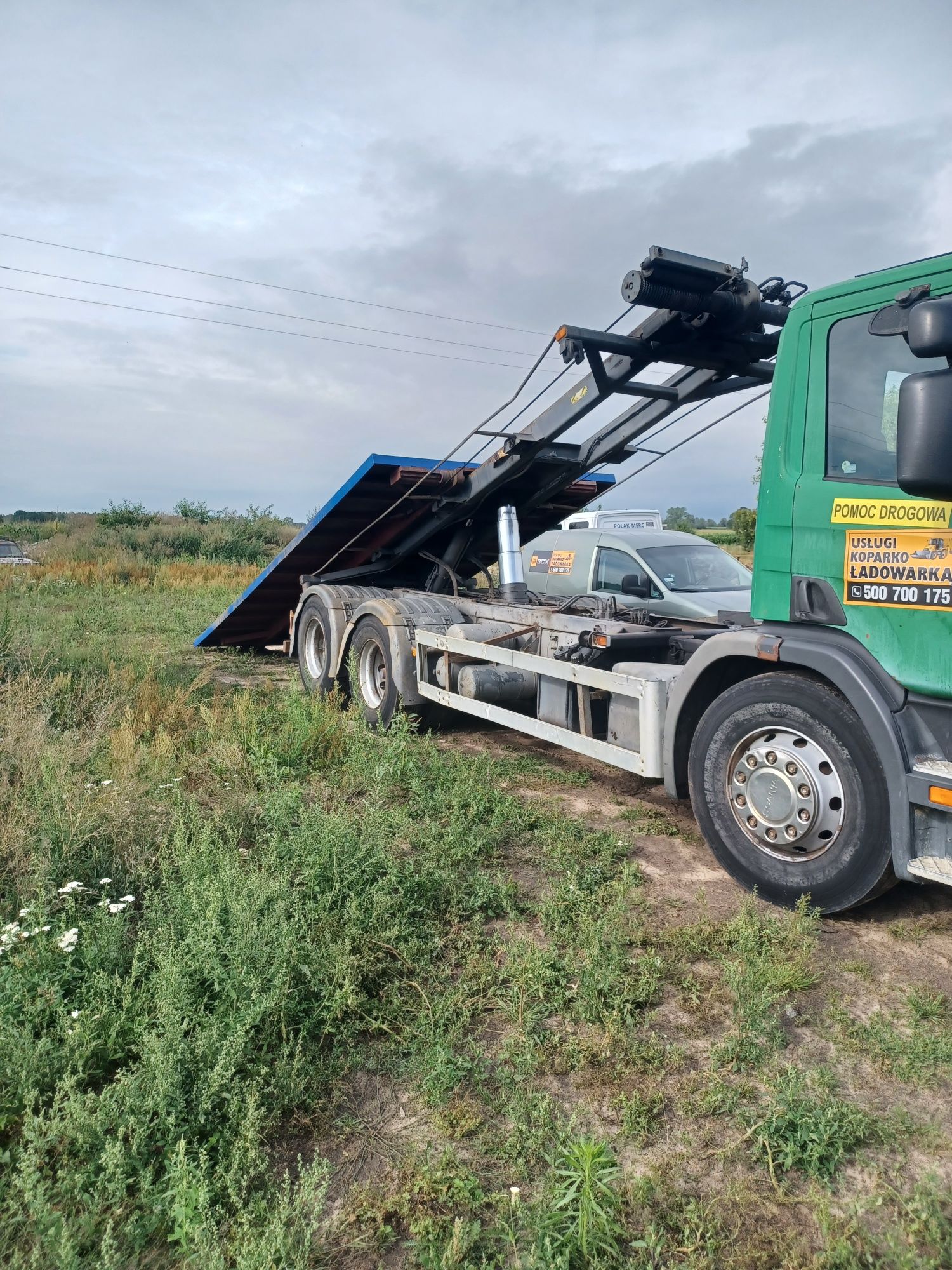 Scania P 94 linowiec hakowiec wywrotka 6x2