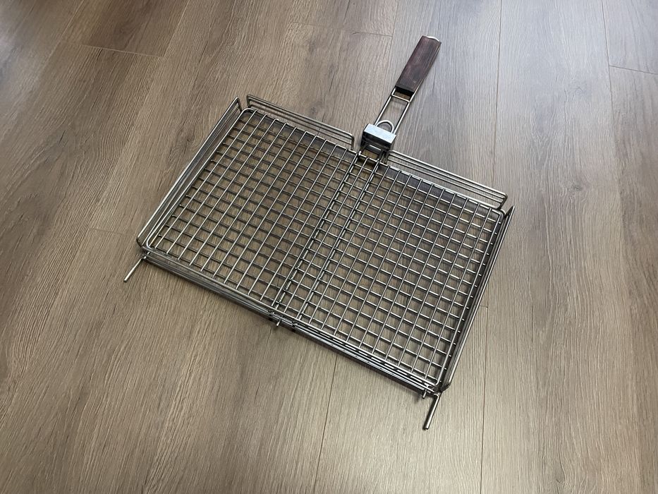 Решітка гриль нержавійка30х40/решетка сетка барбекю/ручна робота