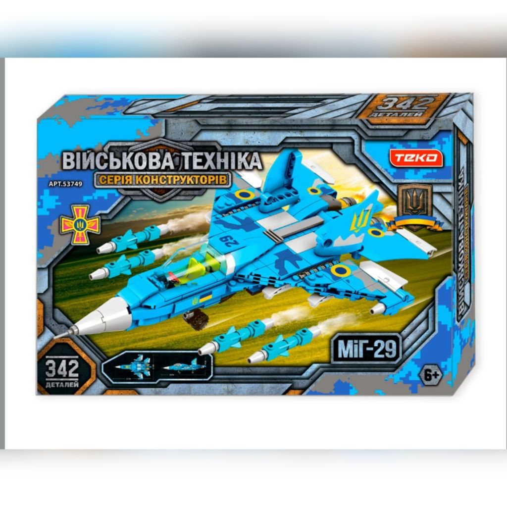 Конструктор винищувач МІГ 29 військовий літак Теко Teko лего Lego