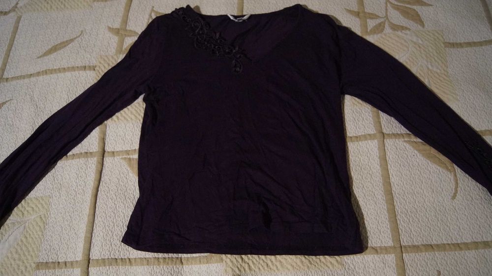 koszula elegancka fioletowa ozdoby r. M