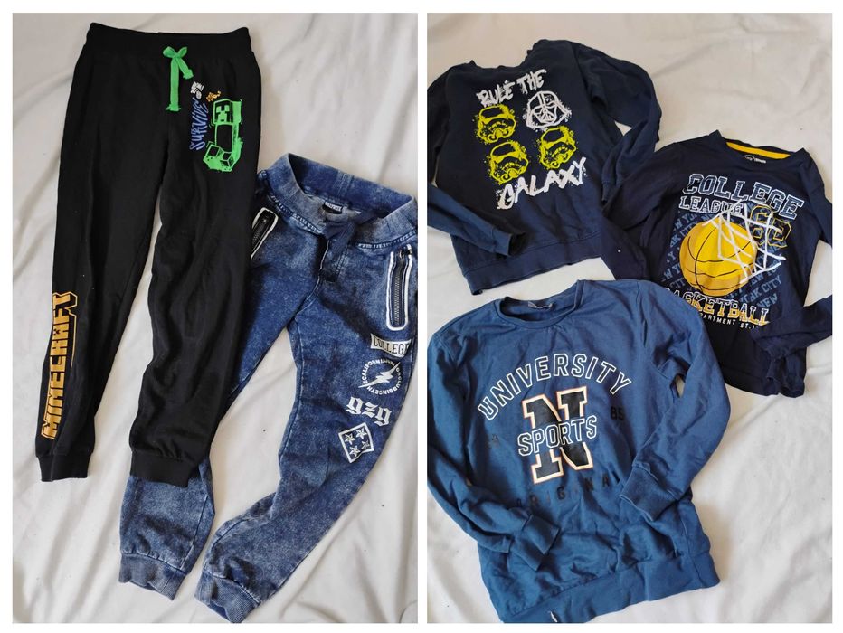 Mega paka ubrań chłopięcych/128-130/bluzy/spodnie/adidas/KappAhl/Pepco