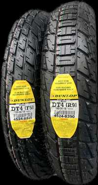 Komplet 140/80-19 + 130/80-19 Dunlop TT DT4 R9 + F5 Flat Track