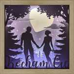 Ramka 3D LED Shadow Box Spacer w Lesie