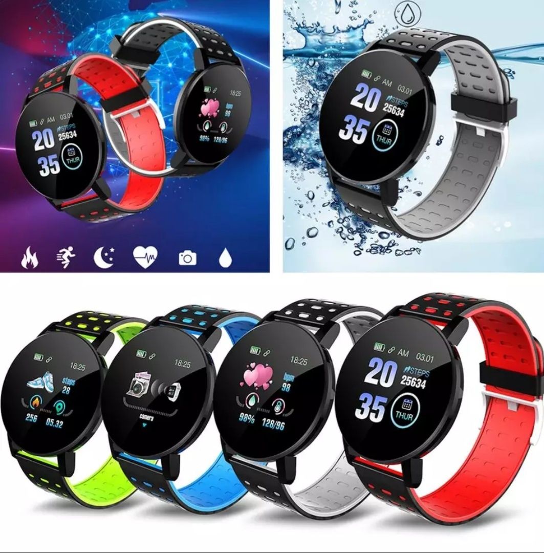 Smartwatch,Smartband,zegarek,Pomiar Tlenu we Krwi Ciśnienie,puls,kalor