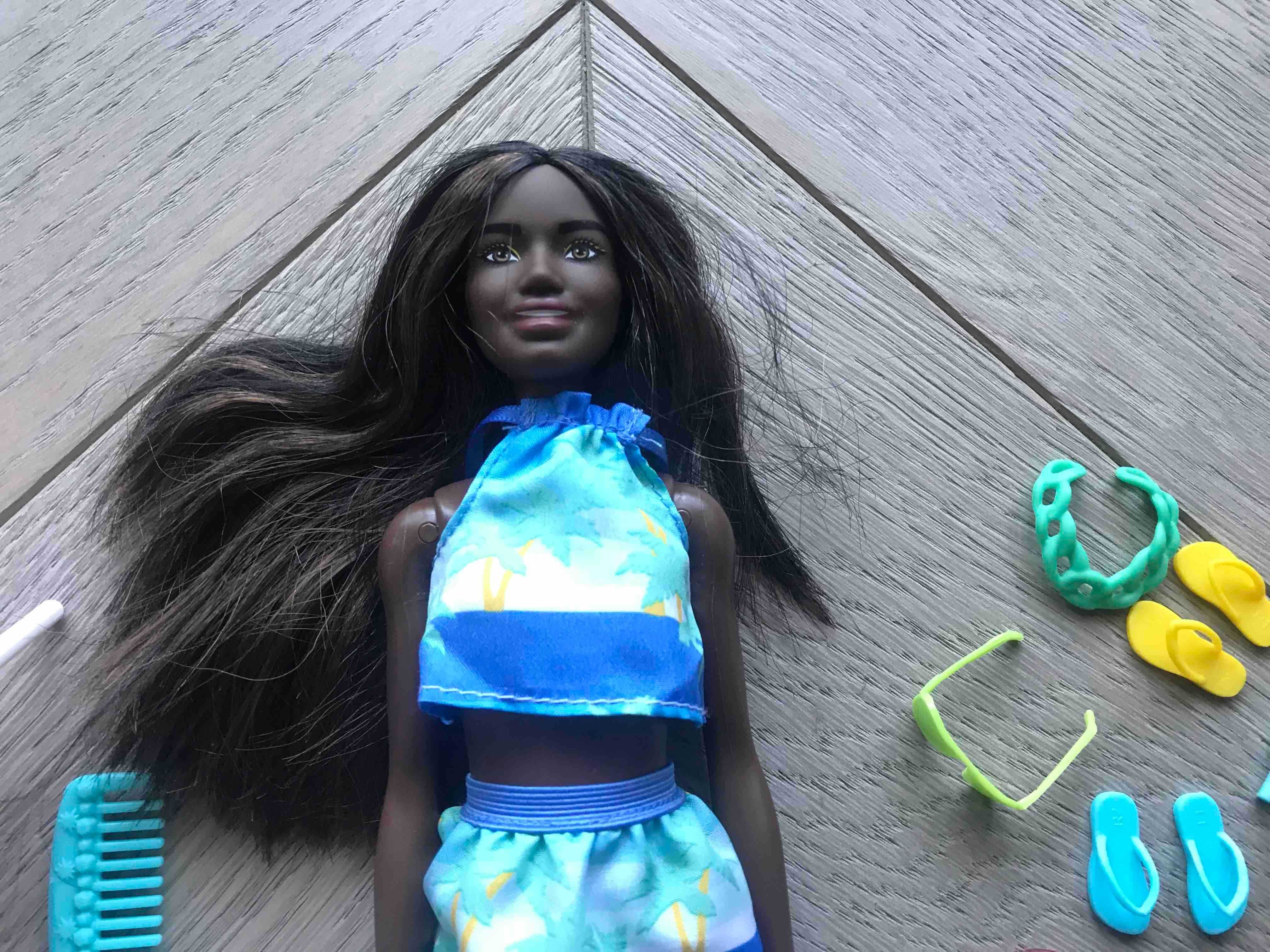 piękna lalka Barbie zestaw z akcesoriami recycling