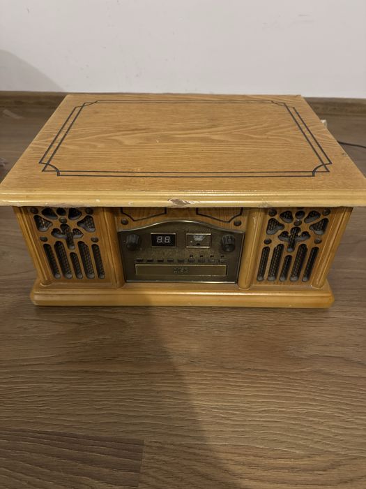 Gramofon drewniany 3w1