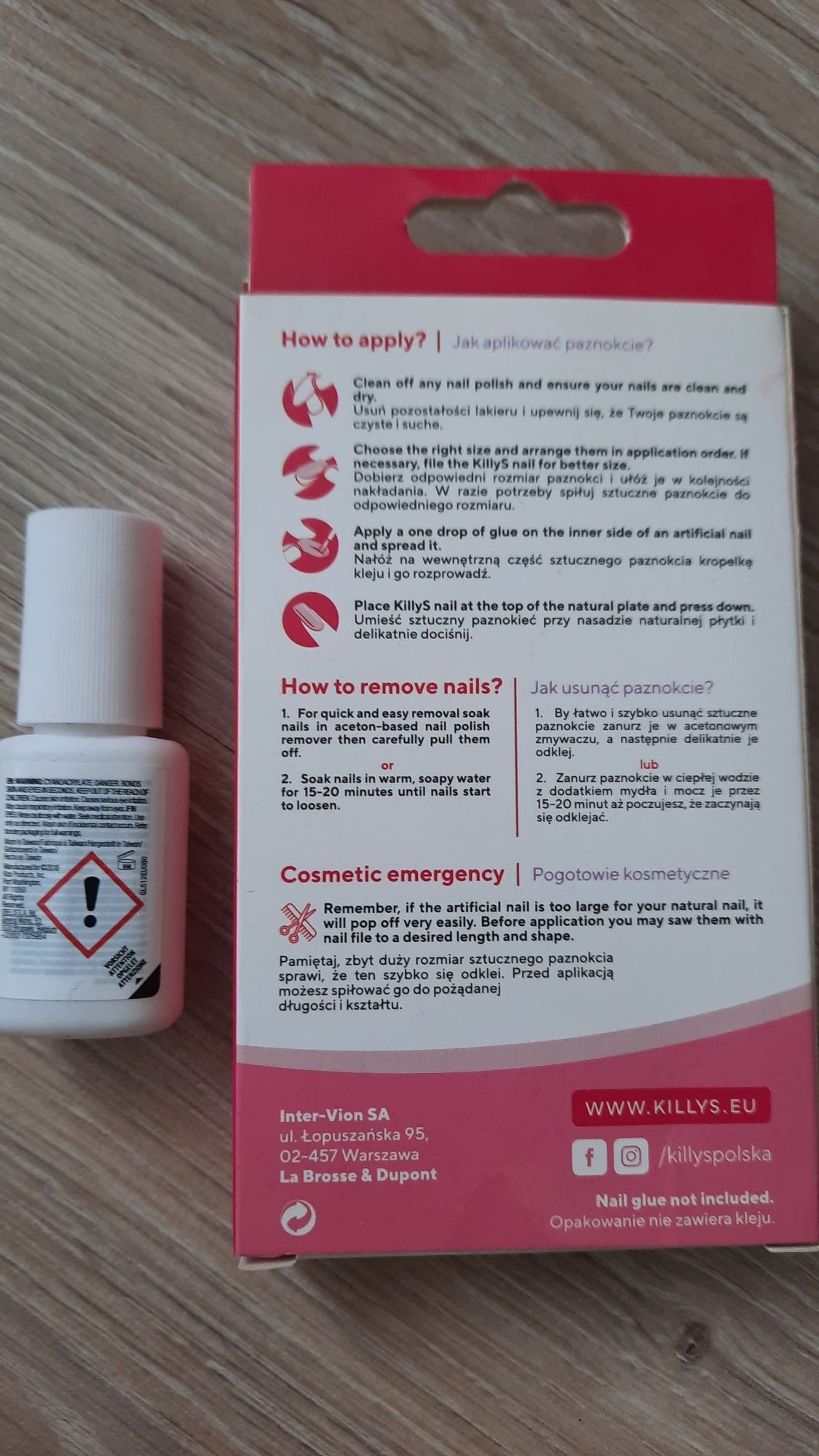 Sztuczne paznokcie 24szt. + klej gratis