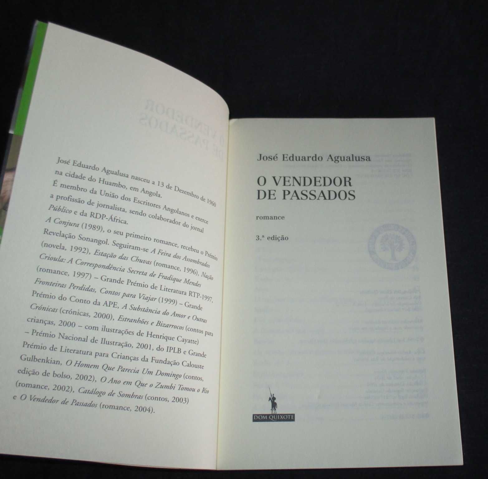 Livro O Vendedor de Passados José Eduardo Agualusa