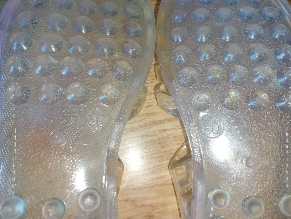 Gumowe transparentne meliski sandałki przezroczyste letnie sandały