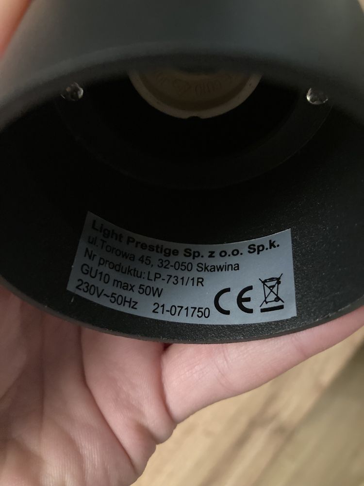 Reflektor Light Prestige Snow do systemu szynowego LP-731/1R BK 2 szt