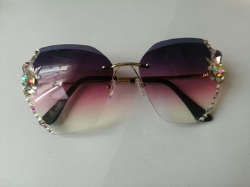 Okulary przeciwsłoneczne cyrkonie Glamour glam damskie