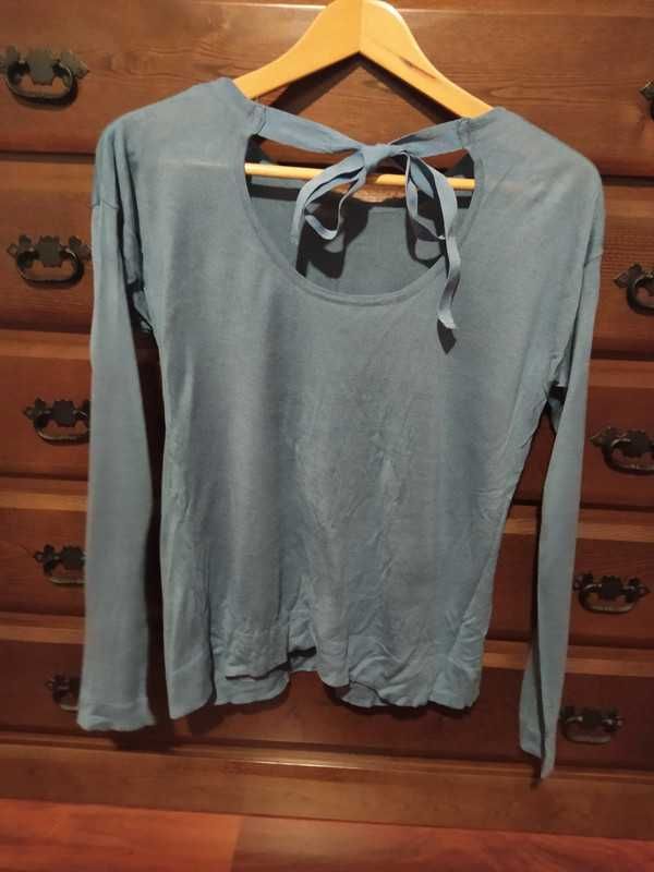 Blusa Manga Comprida Azul Mo