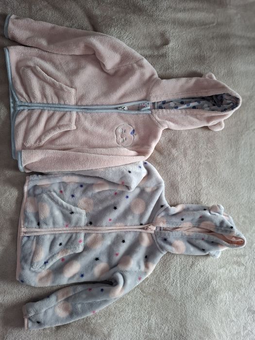 Dwie bluzy polarowe, śliczne mięciutkie, rozmiar 98/104