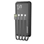 Dudao K6Pro uniwersalny powerbank 10000mAh z kablem USB, USB Typ C,