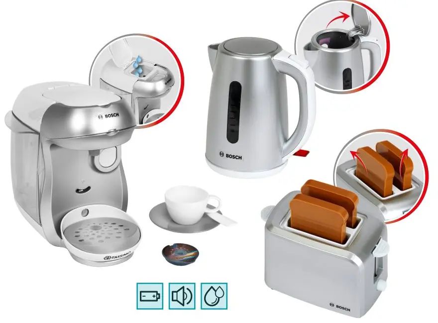 Zestaw śniadaniowy Bosch, srebrny. Klein. Nowy Produkt