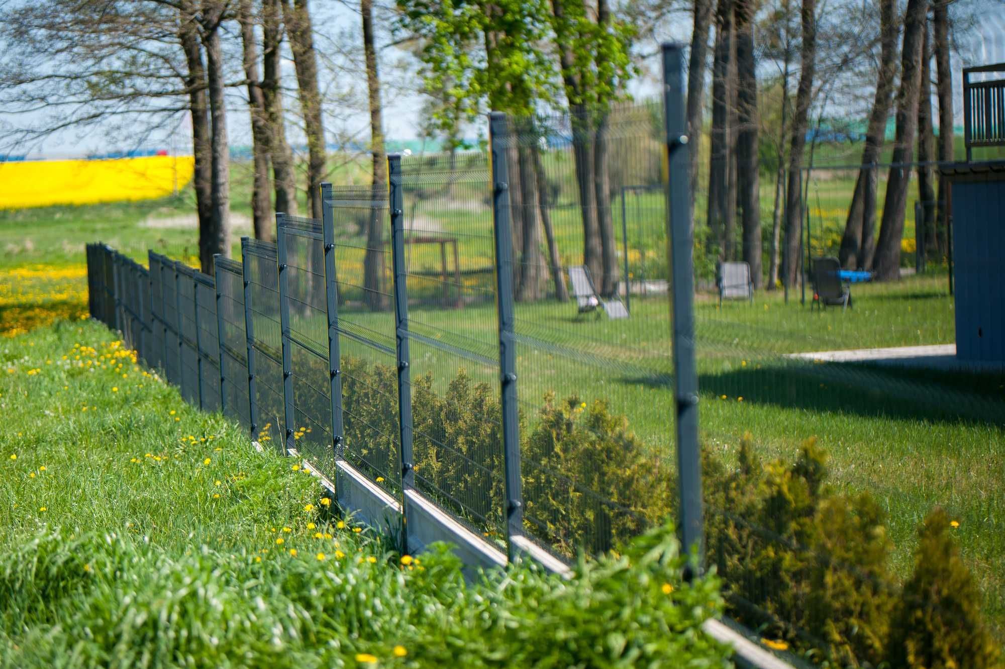 Ogrodzenie kompletne z podmurówką-panel ogrodzeniowy H=1,23 fi 4